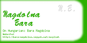 magdolna bara business card